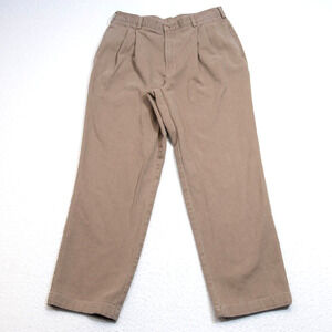Savane Chino Pants Mens 34x29 100% Cotton Beige